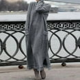 thumbnail image 1 of LYXSSBYX Womens Plus Size Dresses Clearance Women's Fashion Round Neck Winter Warm Color Long Sleeve Pocket Long Dress, 1 of 6