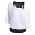 thumbnail image 1 of LYXSSBYX Womens Plus Size Tops Clearance Women Plus Size Lace Loose Casual Long Sleeve Tops Blouse Shirt, 1 of 5