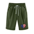 thumbnail image 1 of LYXSSBYX Womens Shorts with Pockets Elastic Waistband Women's Fashion Independence Day Print Capris Drawstring Shorts, 1 of 1