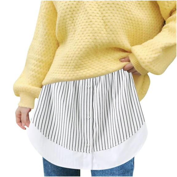 LYXSSBYX Womens Skirts and Dresses Clearance Women's Layered Tiered Sheer Stripe Printing Extender Half Slip Plus Size Skirt