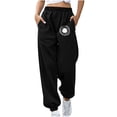 thumbnail image 1 of LYXSSBYX Womens Sweatpants with Pockets Plus Size Elastic Waist Trousers For Women Winter Fashion Printed Sweatpants Workout Home Warm Joggers Pants With Pockets, 1 of 6