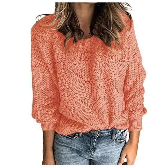 LYXSSBYX Womens Swimsuit Cover up Dress Lady Fashion Casual Women Tops Hollow out Knitting Solid Color Loose Blouse