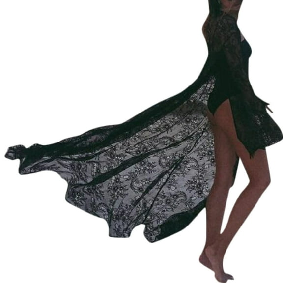 LYXSSBYX Womens Swimsuit Cover up Dress Women Beach Dress Swimwear Lace Chiffon Crochet Bikini Cover up Bathing Suit