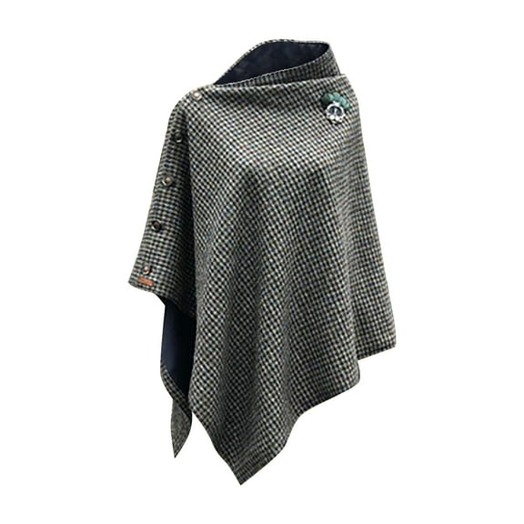 LYXSSBYX Womens Swimsuit Cover up Dress Women Winter Stitching Print Shawl Sweater Cloak Cape Winte