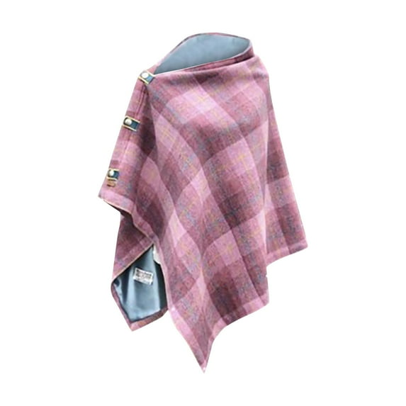 LYXSSBYX Womens Swimsuit Cover up Dress Women Winter Stitching Print Shawl Sweater Cloak Cape Winte