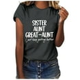 thumbnail image 1 of LYXSSBYX Womens T Shirts Graphic Tees Trendy Women's Letter Printed Short Sleeved Casual Loose Top Short Sleeved Round Neck Top/shirt, 1 of 6