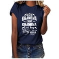 thumbnail image 1 of LYXSSBYX Womens T Shirts Graphic Tees Trendy Women's Letter Printed Short Sleeved Casual Loose Top Short Sleeved Round Neck Top/shirt, 1 of 6