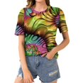 thumbnail image 1 of LYXSSBYX Womens T Shirts Graphic Tees Trendy Women's Printed Short Sleeved T-Shirt Top, 1 of 5