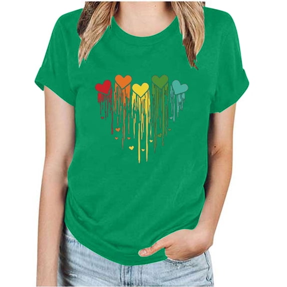 LYXSSBYX Womens T Shirts Graphic Tees Trendy Women's Short Sleeves Floral Print Casual Tops Pullover Blouse T-Shirt