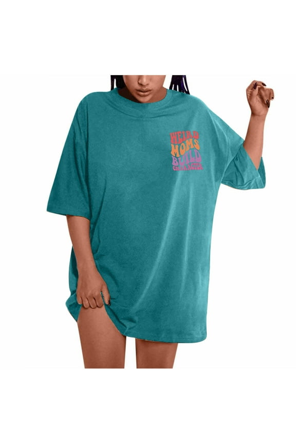 Womens Tshirts Graphic Oversized T Shirts For Women Plus Size Slogan Graphic Drop Shoulder Short Sleeve Tops Summer Loose Pullover Tees