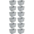 thumbnail image 1 of LYYHTY 12 Pack Plastic Storage Bin Organization Containers, Tall Baskets, Cement, 1 of 9