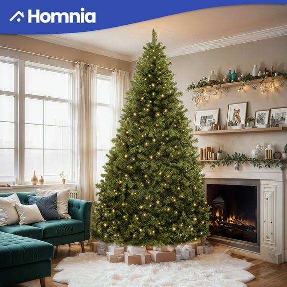 LYYHTY 7.5 ft Prelit Christmas Tree with 550 LED 2 Color 11 Light Mode Remote & Stand