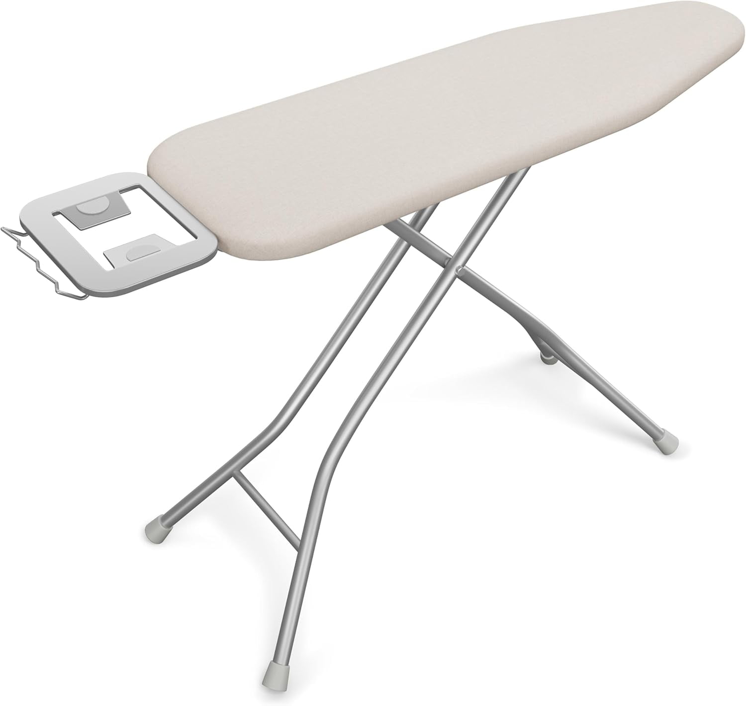LYYHTY Foldable Ironing Board, Heavy Duty Iron Board with 9 Adjustable Heights, 4 Layer Cover and Safety Iron Rest, 52X14 Compact and Space Save Iron Board for Home Laundry Room Use, Beige