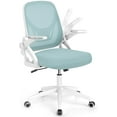 thumbnail image 1 of LYYHTY Mesh Office Chair, Ergonomic Desk Chair with Flip-up Arms & Lumbar Support, Height Adjustable Swivel Computer Chair with High Back for Home Office (Blue), 1 of 10