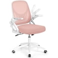 thumbnail image 1 of LYYHTY Mesh Office Chair, Ergonomic Desk Chair with Flip-up Arms & Lumbar Support, Height Adjustable Swivel Computer Chair with High Back for Home Office (Pink), 1 of 9