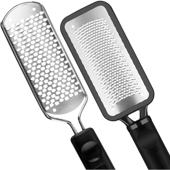 LYYLM Large Colossal Stainless Steel Foot Rasp, 2 Piece for Calluses