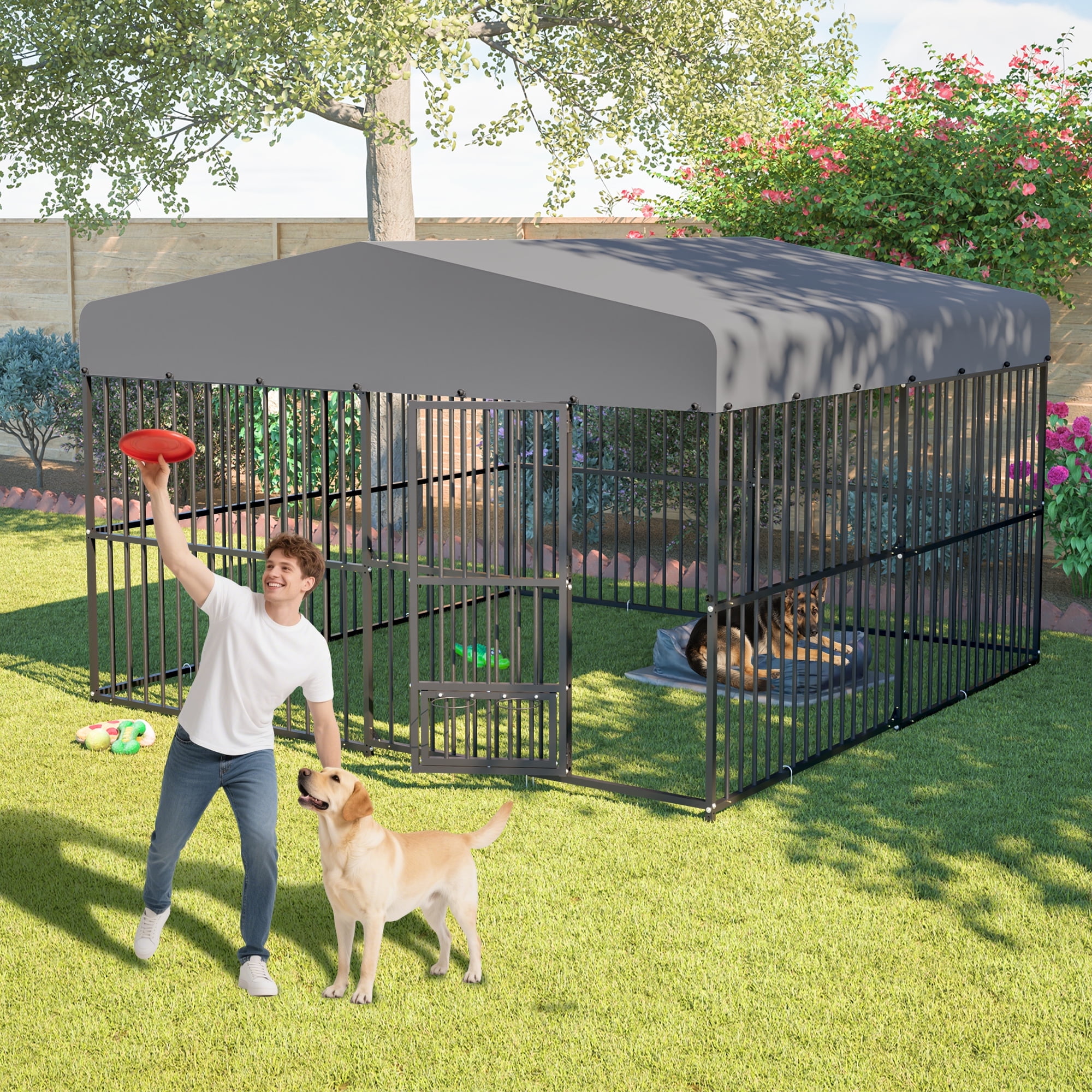 10x10 ft Heavy Duty Outdoor Dog Kennel with Shade Bhutan Ubuy