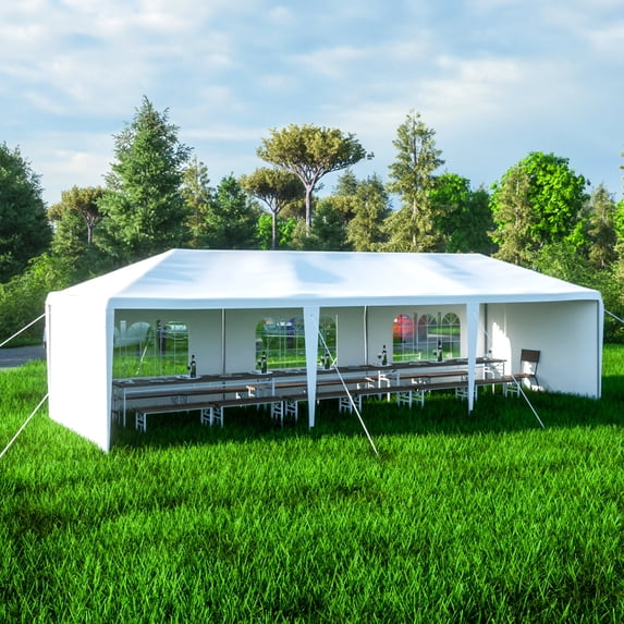 LZBEITEM 10'x30' Party Tent Outdoor Gazebo Wedding Tent Canopy Heavy duty Pavilion 5 Sidewall