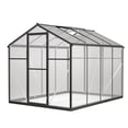thumbnail image 1 of LZBEITEM 6 x 8 ft Walk-in Plant Greenhouse Kit Polycarbonate Garden Backyard Alu Cold Frame Window, 1 of 10
