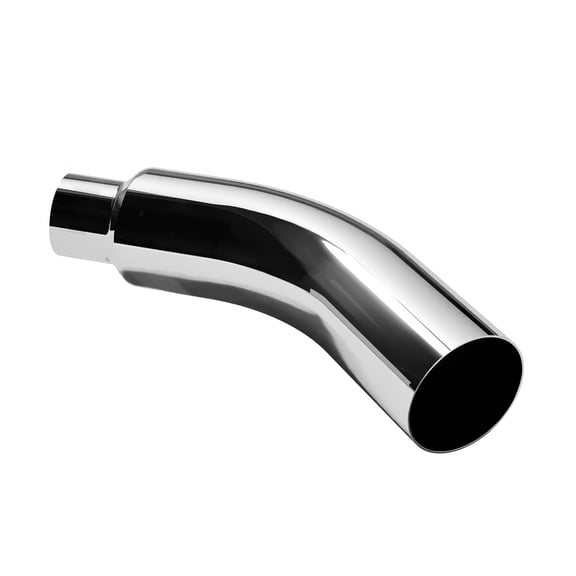 LZBEITEM Diesel Exhaust Elbow Tip with Clamp, 4" Inlet 6" Outlet 23.00" Long, Elbow Side Exhaust Pipe Tip, Heavy-Duty Steel Chromed Turndown Exhaust Tip for Pickup Trucks Cars