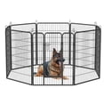 thumbnail image 1 of LZBEITEM Dog Playpen Outdoor, 8 Panels 40" Height Dog Fence Exercise Pen with Doors for Large/Medium/Small Dogs, Pet Puppy Playpen for RV, Camping, Yard, 1 of 7