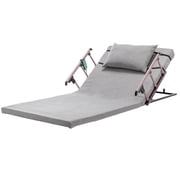 LZBEITEM Electric Lift Backrest Bed Motorized Adjustable Bed Backrest with Foam Mattress, Remote, Head Incline, Foldable Handrail & Pillow for Pregnant Women, Elderly, and Patients