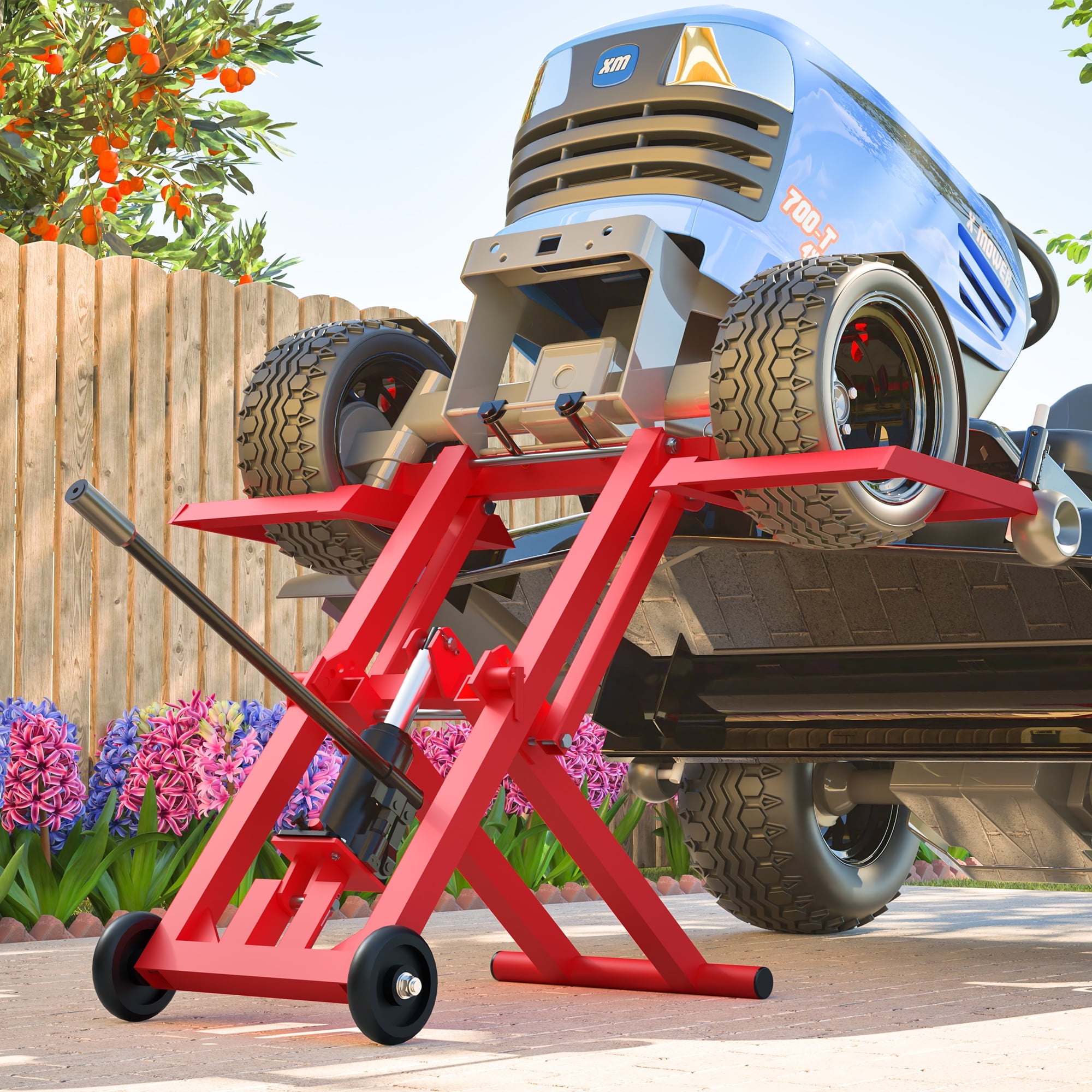 LZBEITEM Hydraulic Lawn Mower Lift Jack - 500 lbs Capacity for Tractors and Zero Turn Lawn Mowers