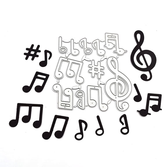 LZBRDY 1 Set Musical Notes Embossing Cutting Dies for Card Making Scrapbooking Birthday Thanksgiving Christmas Craft Die Cuts Stencil