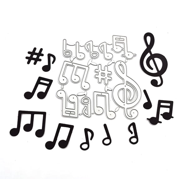 LZBRDY 1 Set Musical Notes Embossing Cutting Dies for Card Making Scrapbooking Birthday Thanksgiving Christmas Craft Die Cuts Stencil