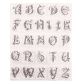 thumbnail image 1 of LZBRDY 5.5×7.1 Inch 26 Capital Alphabet Letters with Butterfly Flower Leaves Decors Clear Stamps for Card Making Scrapbooking Birthday Thanksgiving Christmas Craft Silicone Stamps, 1 of 8