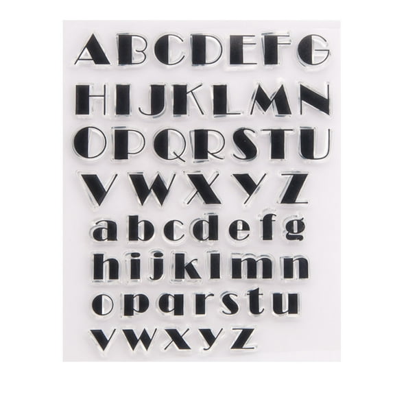 LZBRDY 5.5 by 7.1 Inch Capital Lowercase 26 Alphabet Letters Clear Stamps for Scrapbooking Card Making Paper Crafts Silicone Stamps