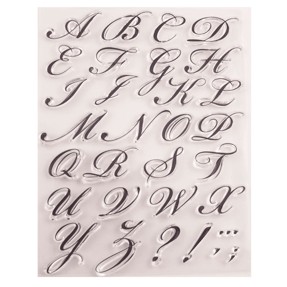 LZBRDY 5.5 by 7.1 Inches 26 Capital Alphabet Letters Clear Rubber ...