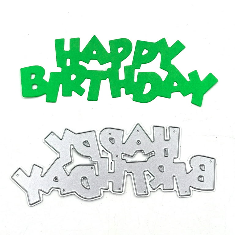 LZBRDY Happy Birthday Letter Words Metal Cutting Dies for Card