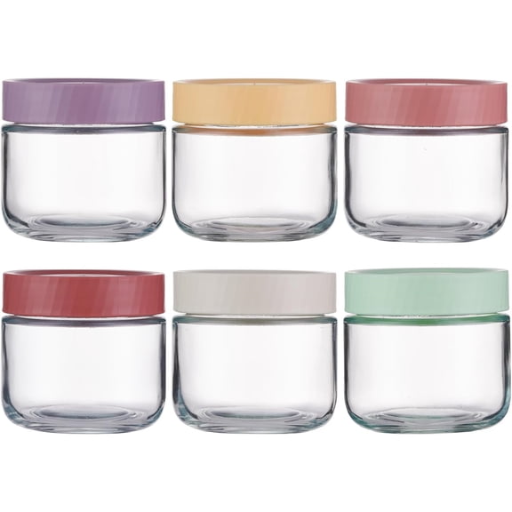 LZCKDPX 16 oz Overnight Oats Containers with Lids,Meal Prep Containers 6 Pack,Mason Jars 16 oz with Lids for Snack,Overnight Oats,Yogurt,Parfait,Soup,Smoothies,Salad 100% Leak-proof Dishwasher Safe