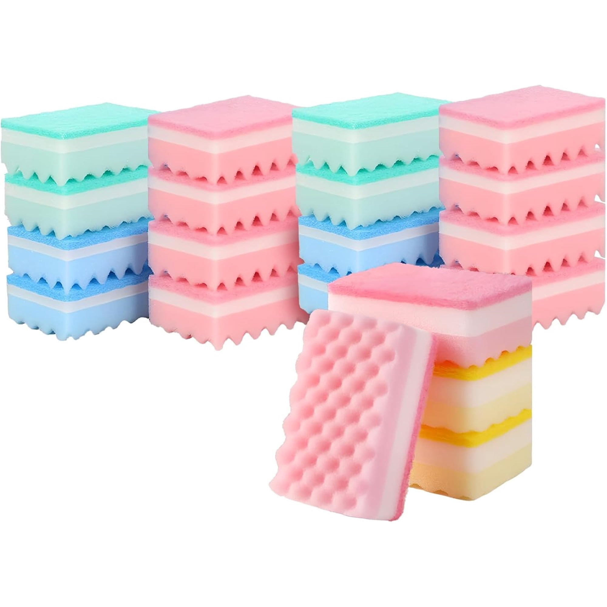 Shape Scrub LZCKDPX 20 Pack, The Third Generation Dishwashing Sponge, Scrub Sponge ...