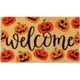thumbnail image 1 of LZCKDPX Halloween Natural Coir Doormat Cute Ghost Welcome Floor Mat Non-Slip Entrance Door Rugs for Indoor Outdoor Bathroom Porch Decor, 16.5 x 29 Inch,Pumpkin,19.68in x 31.4in,1, 1 of 7