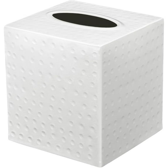 LZCKDPX Hand Hammered Tissue Box Cover Square, Matte Black Tissue Holder for Bathroom, Square Metal Dresser Accessories, Decorative Tissue Box Holder, Matte Black Handcrafted Tissue Cover