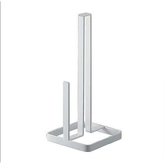 LZCKDPX Paper Towel Holder Countertop, Black Paper Towel Stand with Portable Design and Weighted Base, Stainless Steel Heavry Duty Paper Towel Roll Holder for Kitchen Bathroom,white