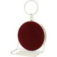 thumbnail image 1 of LZCKDPX Round Velvet Clutch Purses for Women Evening Bags Formal Wedding Purse Prom Cocktail Party Clutch Hand Bag, 1 of 7