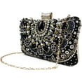 thumbnail image 1 of LZCKDPX Womens Evening Clutch Bag Designer Evening Handbag Hand Bag,Lady Party Wedding Clutch Purse,Black-beaded, 1 of 7