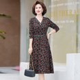LZDXD Mother‘s Spring Long Sleeve dress Midlength 2024 New Middleaged