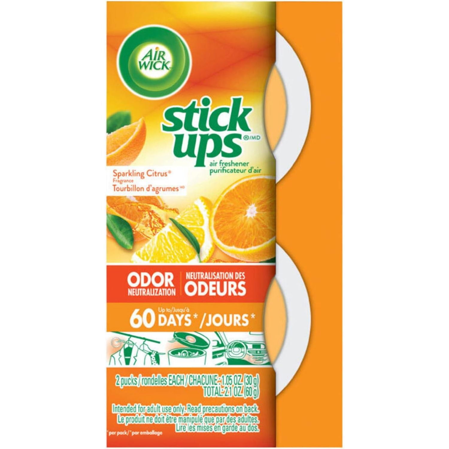 Air Wick Stick Ups Air Freshener, Sparkling Citrus, 2-Pk. - Quantity 12
