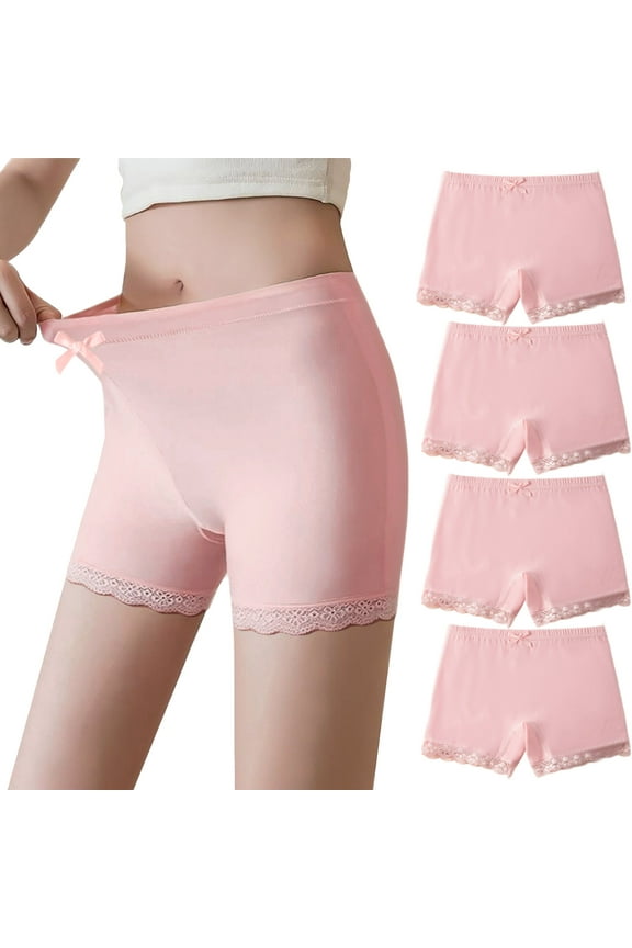 4PC Girl Safety Shorts Breathable Stretchy Leggings Shorts for Baby Toddler Kids Dance Ballet Sport Gymnastic Cycling,Pink,Pink 10-13