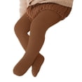 thumbnail image 1 of LZHGirlshop Baby Girls Tights Toddler Solid Color Knit Leggings Thick Cotton Infant Stockings Pantyhose,Brown,2-4T, 1 of 5