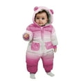 thumbnail image 1 of LZHGirlshop Cute Baby Boys Snowsuit New Born Girls Gradient Printed Zipper with Pocket Winter Coat Toddler Clothes ,Pink,3-4T, 1 of 8