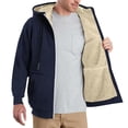 thumbnail image 1 of LZHGirlshop Men Zipper Hoodie Thick Warm Winter Coat Heavyweight Fleece Lined Jacket with Drawstring Hooded Sweatshirt,Navy Blue,M, 1 of 6