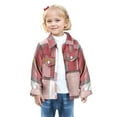 thumbnail image 1 of LZHGirlshop Toddler Long Sleeve Plaid Jacket Baby Boys Girls Button Down with Pocket Thick Shirt Fall Winter Coat for Kid,Red,9M, 1 of 6