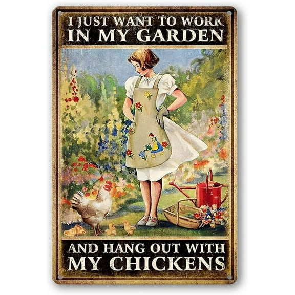 LZHQMI Metal Signs - Wildflower & Sunflower Wall Art, Hummingbird & Rusted Wild Flowers, Floral Tin Sign, Vintage Flower Wall Decor - 8x12 Inch