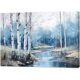 thumbnail image 1 of LZIMU White Birch Wall Art Abstract Trees Painting on Canvas Winter Forest Landscape Artwork Print for Bedroom Living Room Office Decor Framed (16.00" x 24.00"), 1 of 5