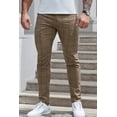 thumbnail image 1 of LZLER Casual Plaid Dress Pants for Men Stretch Flat-Front Chino Pants, 1 of 6